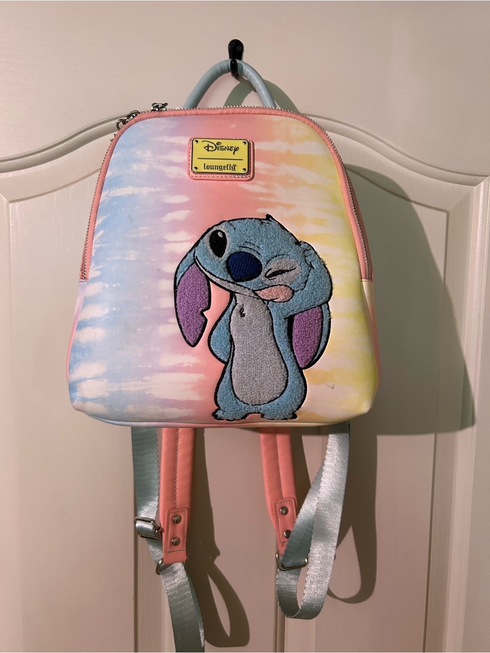Loungefly Stitch Tie-Dye Backpack - Pastel Pink/Blue